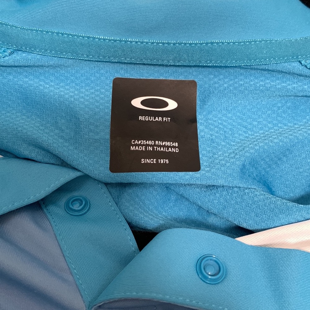 Men’s Oakley Polo Golf Shirt in Blue Size Large - Picture 7 of 8